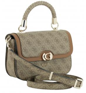 Guess Orlina Logo Top Handle Bag Latte beige braun Kurzgrifftasche