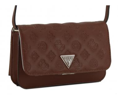 Guess Pochette braun Prägung Überschlag La Femme Cognac 