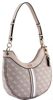 Guess Schultertasche Kasinta Initialienprint Rosa Bisquit Logo Multi Metallcharme