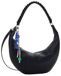 Haldbmondtasche Desigual schwarz Logo Zante Webband