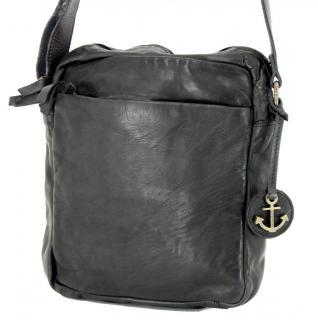 Harbour 2nd Arion Schultertasche Leder Ash schwarz Vintage