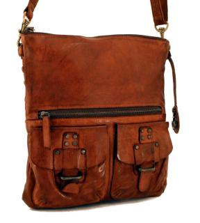 Harbour 2nd Philipine Crossover Ledertasche geflochten cognac