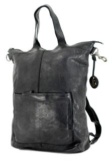 Harbour 2nd Rucksacktasche Herakles Leder Ash schwarz