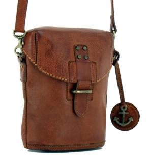 Harbour2nd Überschlagtasche Flora Leder Cognac braun