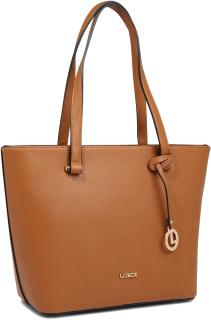 Henkeltasche L.Credi Filippa Cognac Logoanhänger 