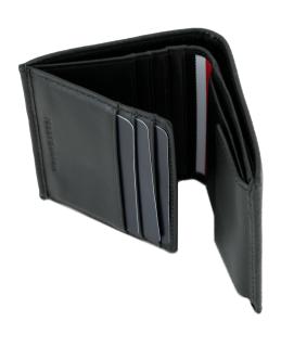 Herrenportemonnaie Leder schwarz Tommy Hilfiger TH Central Trifold