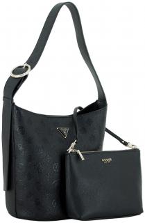 Hobo Bag mit Innentasche schwarz geprägt Guess Cresidia II