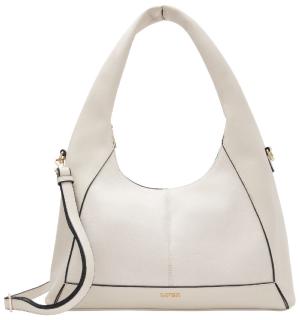 Hobotasche L.Credi creme Palmira modern Velours Kontrast