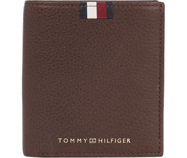 Hochformat Ledergeldbörse Tommy Hilfiger Trifold Kaffee