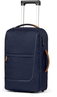 Jugendkoffer Satch Travel Flow S 54cm Pure Navy Lederdetails dunkelblau