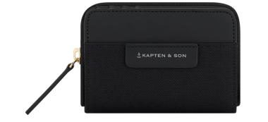 Kapten and Son Minibörse Bergen Pro Small All Black gummiert 