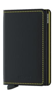 Kartenbörse schwarz gelb Slimwallet Matte Black Yellow Secrid