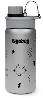 Kinderflasche isolierend Edestahl grau Ergobag Gewitter Blitze