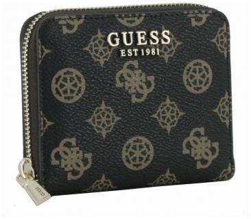 Kompaktbörse Guess Laurel Mocha Logo dunkelbraun