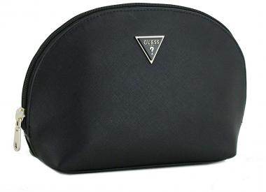 Kosmetiktasche Guess schwarz Saffiano 