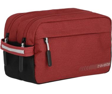 Kulturtasche Travelite Kick Off Red zweigeteilt rot