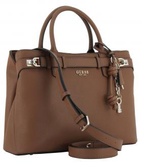 Kurzgrifftasche Girlfriend Satchel Gregoria Cognac Guess braun
