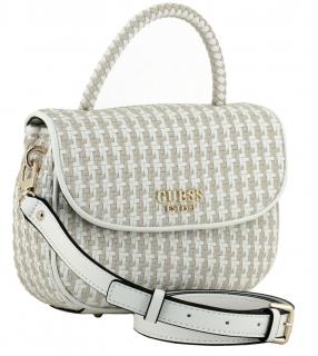 Kurzgrifftasche Mirema Top Handle Flap Bag weiß Beige Guess