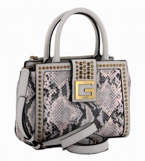 Kurzhenkeltasche Guess Bling SLG Blush Python Glitzersteine Nieten
