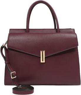 L.Credi Bürotasche Janna Aubergine Metallverschluss violett vegan