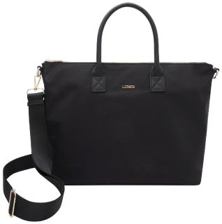 L.Credi Damentasche klassisch schwarz Nylon Pura vegan