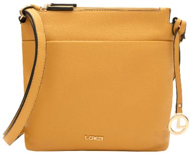 L.Credi Ella schmale Umhängetasche goldgelb vegan Amber 