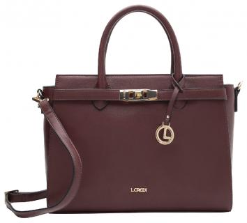 L.Credi Kurzgrifftasche Konstanze Trendfarbe Wine