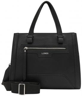 L.Credi Oana Kurzgrifftasche Crossbody Schwarz vegan