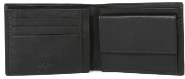 L.Credi Scheintasche Trifold Glattleder David schwarz