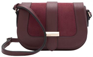 L.Credi Überschlagtasche Petrina Wine Velour nachhaltig
