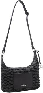 L.Credi kleine Basttasche Ramina schwarz vegan