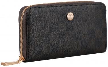 Langbörse Melete schwarz braun kariert Joop Cortina Piazza Seal Brown