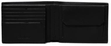 Lederbörse Calvin Klein Metal 10CC Coin Trifold schwarz Männer