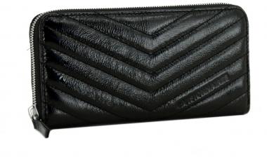 Les Visionnaires Langbörse schwarz glänzend Sophie Quilting Metallic