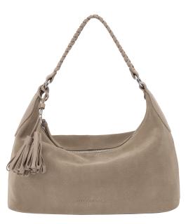 Les Visionnaires Leonie Cozy Hobo Mushroom Beuteltasche beige Velours