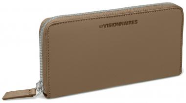 Lily Silky Geldbörse Lammleder Taupe Brown Les Visionnaires
