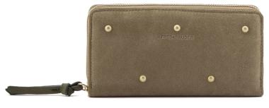 Longbörse The Beaded FREDsBruder Greyish Khaki Nieten Leder