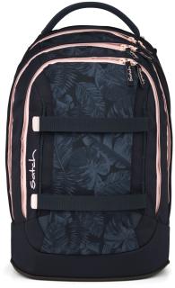 Mädchenschultasche dunkelblau Blätterprint Satch Pack Midnight Jungle