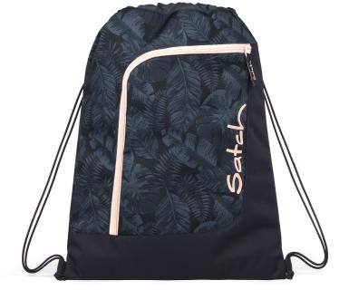 Mädchenturnbeutel Midnight Summer Blätterprint dunkelblau rosa Satch Gymbag