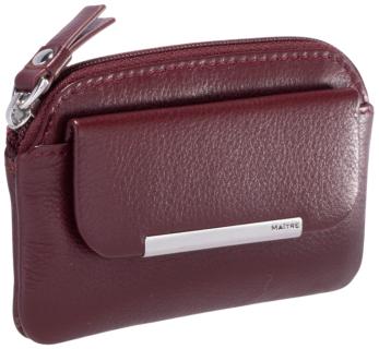 Maitre Belg Sigwulf Schlüsseltäschchen dark red genarbtes Leder