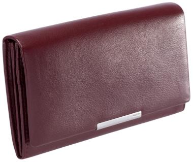Maitre Diedburg Longbörse mit Überschlag Belg Leder dark red