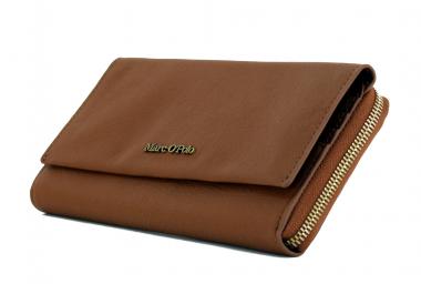 Marc OPolo Longbörse Inja Reißverschluss Leder New Cognac