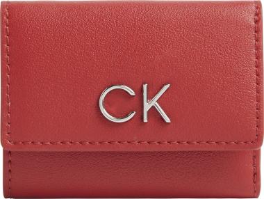 Mini Geldbörse Damen Racing Red Calvin Klein Re-Lock Trifold Rot