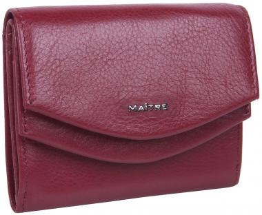 Minibörse Maitre Leisel Deda Überschlag dunkelrot Leder 
