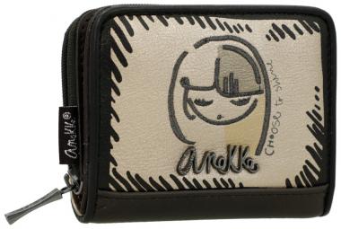 Minibörse Metallic schwarz Anekke Nature Koko nachhaltig