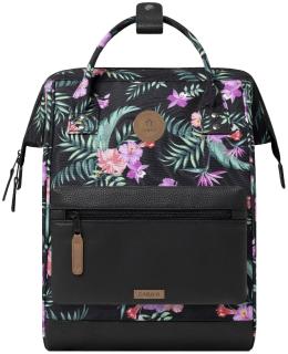 Outdoorrucksack Cabaia schwarz Adventurer Medium floral Valladolid Fronttasche