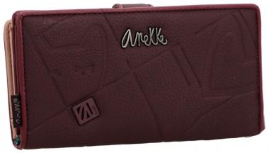Portemonnaie Anekke bordeaux Real Evolution dunkelrot Prägung Handschlaufe