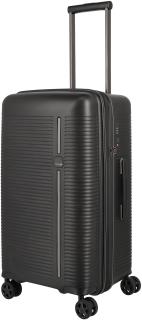 Reisetrolley 4w Trunk M 66cm erweiterbar Travelite Roomer Black schwarz