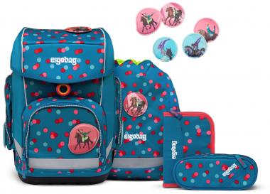 Rucksackset Grundschule Ergobag Cubo VoltiBär blau Punkteprint