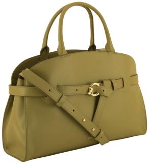 Sabine mittelgroße Damentasche Coccinelle Leder Seagrass schilfgrün